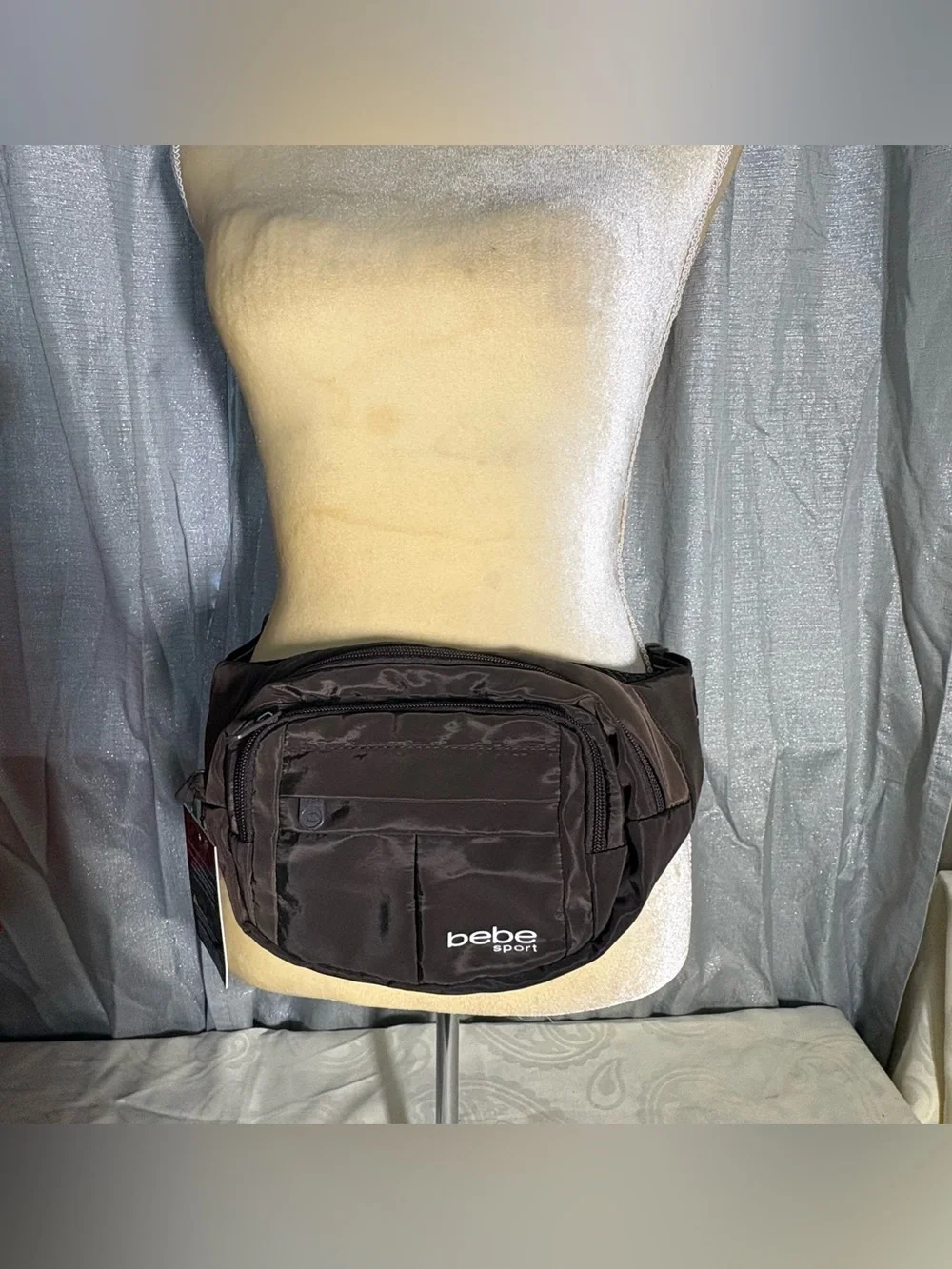 Chocolate brown Bebe waist bag/fanny pack sport bag